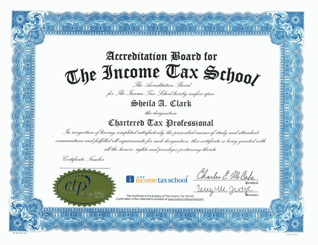 CTP Certificate The Income Tax School